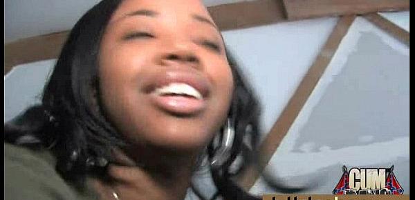  Ebony gets fucked in all holes by a group of white dudes 20